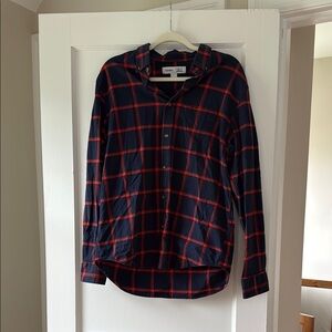 Old Navy Blue and Red Casual Button Down Shirt